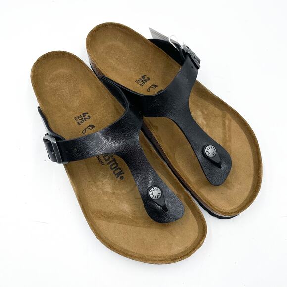 Birkenstock Gizeh Sandals Licorice Black‎ Thong Birko-Flor Sz 42 / 11 Women's